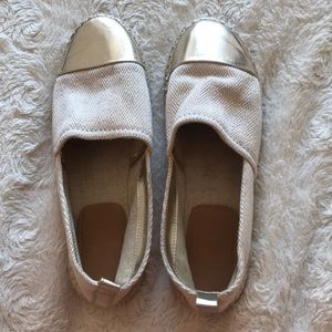 Zara Flat Espadrille with Gold Toe - Size 40